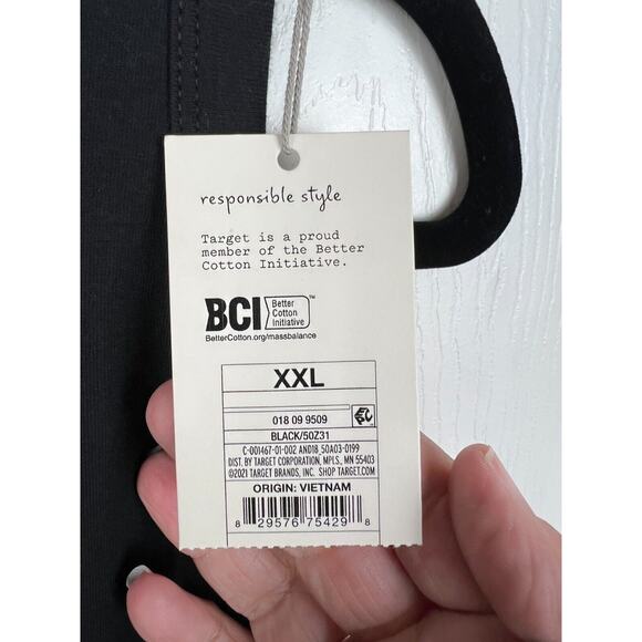 NWT Target A New Day Woman's XXL Sleeveless Tank Dress Black Knit Stetch - Picture 5 of 7